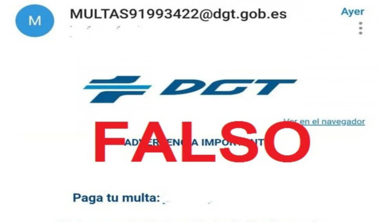 Tráfico alerta sobre la llegada de nuevas multas estafa por internet