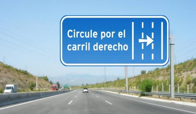 La DGT nos multará por circular por el carril izquierdo