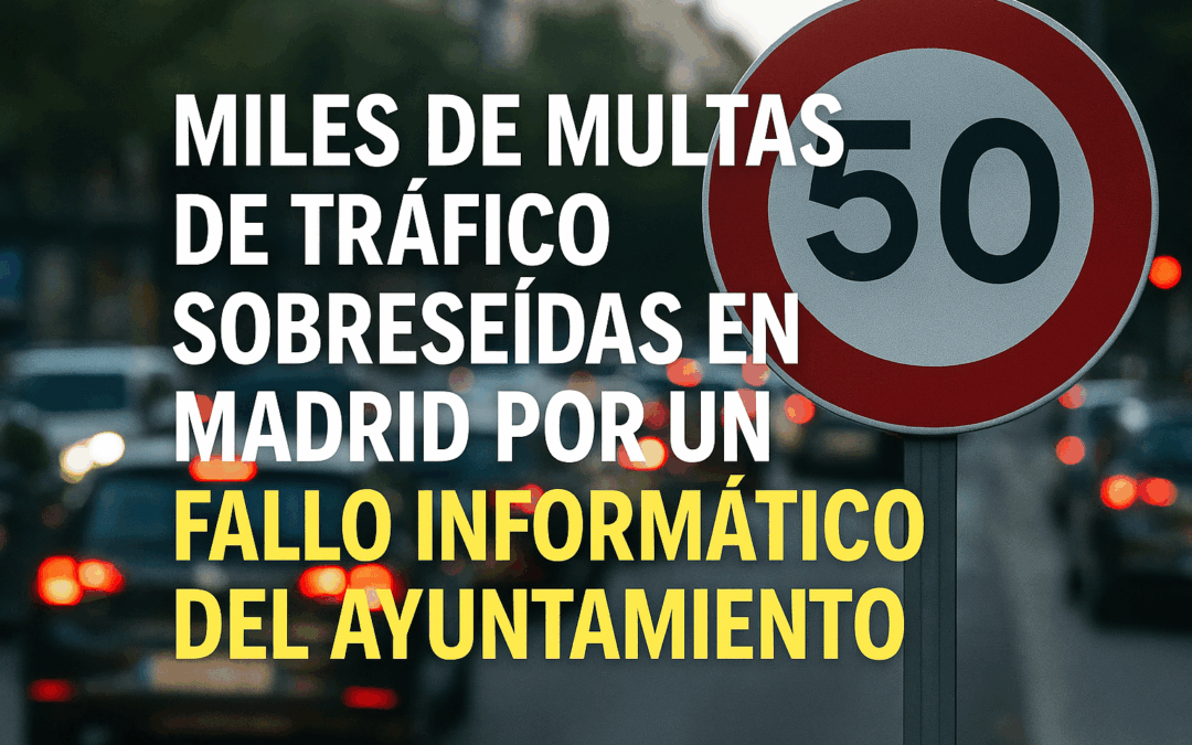 Miles de multas sobreseídas en Madrid por un fallo informático que dejó sin tramitar recursos legales